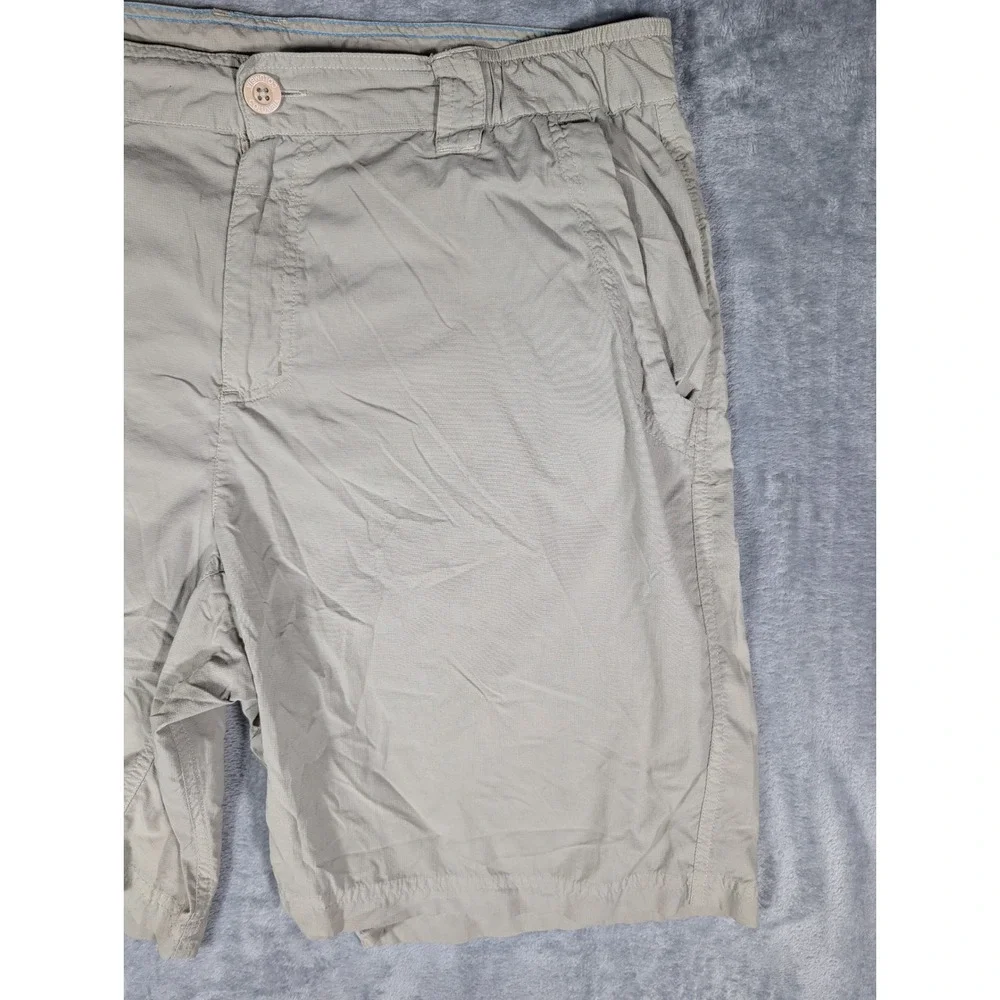 Columbia Mens Light Khaki Tan Lightweight Cotton Flat Front Chino Shorts Large